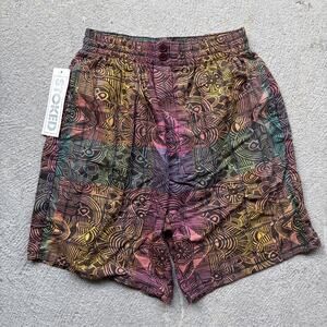 Deadstock VINTAGE 80s 90s STOKED Swim Trunks SHORTS 100% COTTON NOS NWT Small S